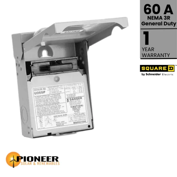 10008-Disconnect-Switch-–-General-Duty-60-amp-Outdoor-Rated-Nema-3R 60A Outdoor Disconnect Switch - Nema 3R
