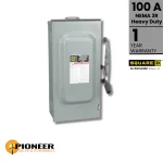Disconnect Switch - Heavy Duty / 100 amp / Outdoor Rated (Nema 3R) - Pioneer Solar and Renewables Inc. offers robust and heavy-duty disconnect switches for outdoor applications.