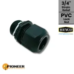 3/4″ Strain Relief Connector c/w Lock Nut - Pioneer Solar and Renewables Inc. provides reliable 3/4″ strain relief connectors for secure electrical connections.