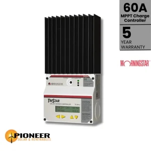 Morningstar 60A MPPT Charge Controller by Pioneer Solar and Renewables Inc. - High-performance solar energy optimization for sustainable power solutions.