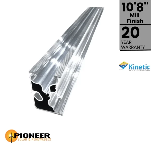 6002-Kinetic-108″-Mill-Finish-Rail Kinetic 10'8" Mill Finish Rail | Pioneer Solar and Renewables Inc.