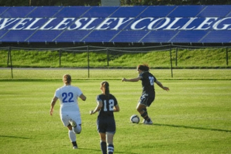Business utilizing Pioneer Solar's Solar Skin for branding.