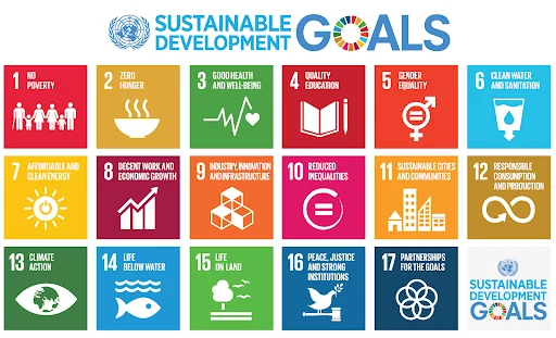 Visual representation of the 17 interlinked Sustainable Development Goals (SDGs).