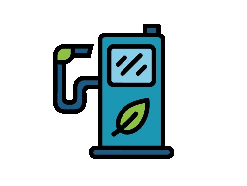 Fuel consumption offset by solar power.