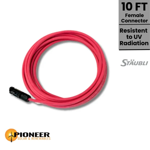 MC4 Female Connector Cable - Pioneer Solar Solutions MC4 Cable - Female Connector | Pioneer Solar and Renewables Inc.