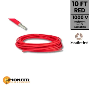 Solar Cable - Red / 10 AWG | Pioneer Solar and Renewables Inc