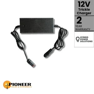 Vehicle Trickle Charger 12V for HPS Batt Pack PRO - Pioneer Solar and Renewables Inc. provides a dependable trickle charging solution for your portable battery.