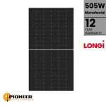 LONGi 505W Monofacial Solar Panel with 1400mm Cables