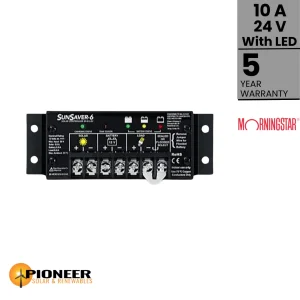 Morningstar 10A 24V SunSaver PWM Charge Controller with LED Indicator
